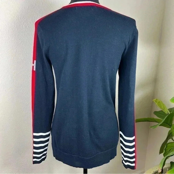Tommy Hilfiger Woman’s RWB Lightweight V-Neck Sweater Top Size Small - Picture 7 of 11
